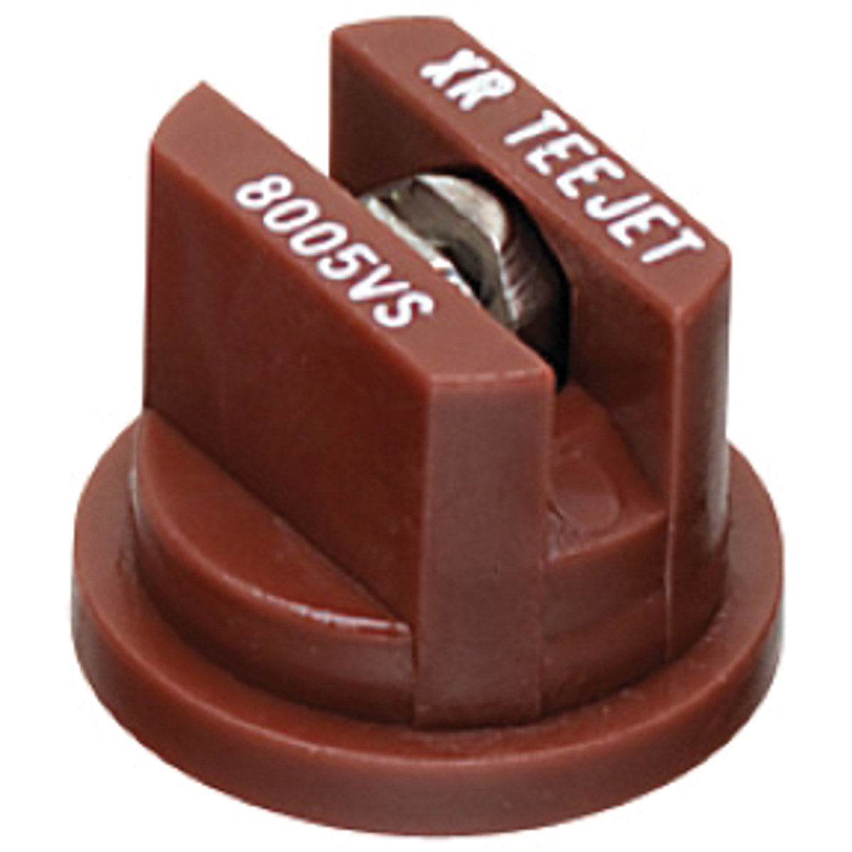 TeeJet XR8005VS XR Extended Range Flat Spray Tip, Poly/Stainless, 80°, Brown, Orifice 5