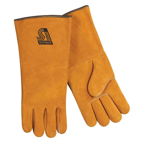 Steiner Heat Resistor Triple Layer Wool Lined Premium Stick Welding Gloves, Large