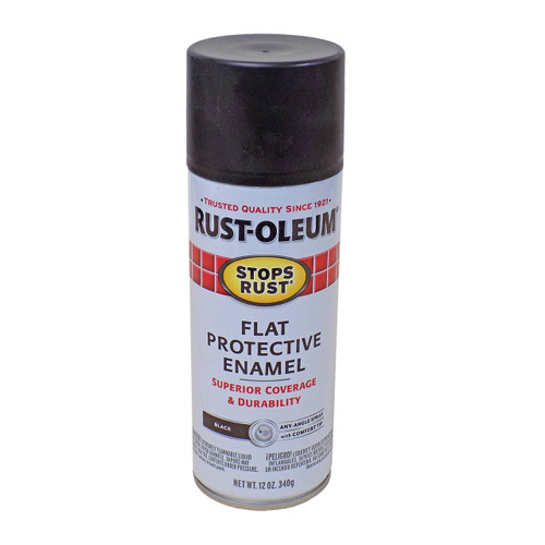 Rust-Oleum Stops Rust Enamel Spray, Flat, Black
