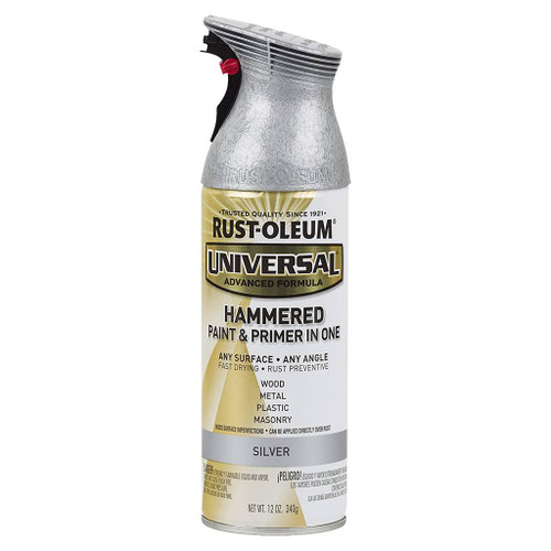 Rust-Oleum Hammered Spray Paint, Silver, 12 oz.