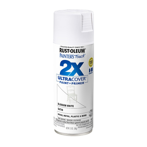 Rust-Oleum 2X Ultra Cover Spray Paint + Primer, Satin Blossom White