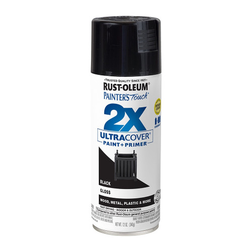 Rust-Oleum 2X Ultra Cover Spray Paint + Primer, Gloss Black
