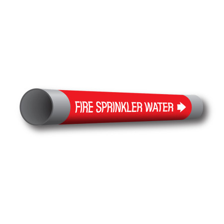 Marking Services Coiled Plastic Pipe Markers Legend-"Fire Sprinkler Water"