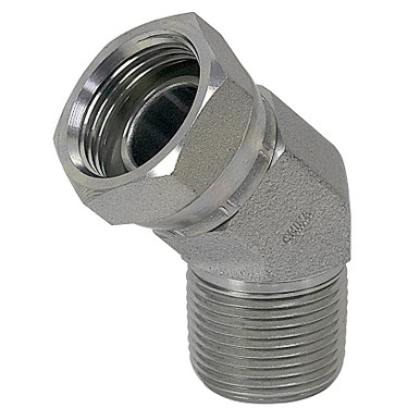 1/4" NPT Male x 1/4" NPT Female Swivel 45 Degree Elbow 1503-04-04 Adapter