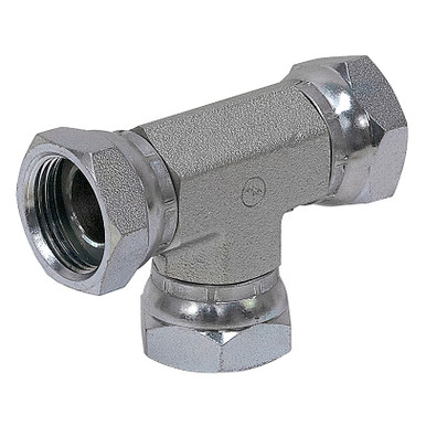 1/2" NPT Female Swivel x 1/2" NPT Female Swivel x 1/2" NPT Female Swivel Tee 1603-08-08-08 Adapter