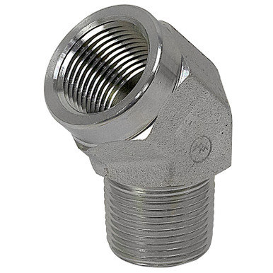 1/8" NPT Male x 1/8" NPT Female 45 Degree Elbow 5503-02-02 Adapter