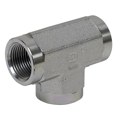 1/4" NPT Female x 1/4" NPT Female x 1/4" NPT Female Tee 5605-04-04-04 Adapter