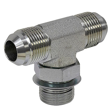JIC 4 Male x JIC 4 Male x SAE 4 Male Tee 6803-04-04-04 Adapter