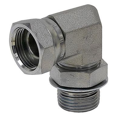 SAE 12 Male x 1" NPT Female Swivel 90 Degree Elbow 6901-12-16 Adapter