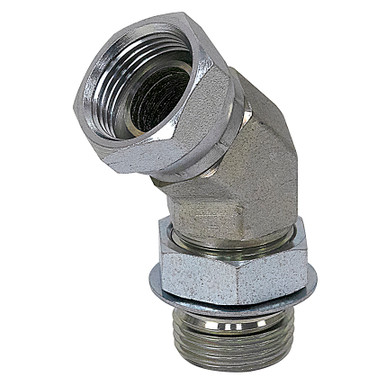 SAE 4 Male x 1/4" NPT Female Swivel 45 Degree Elbow 6902-04-04 Adapter