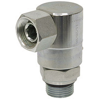 1/4" NPTF x SAE 4M Live Swivel 90 Elbow Super Swivels 9SS4MO4XPS25ZV
