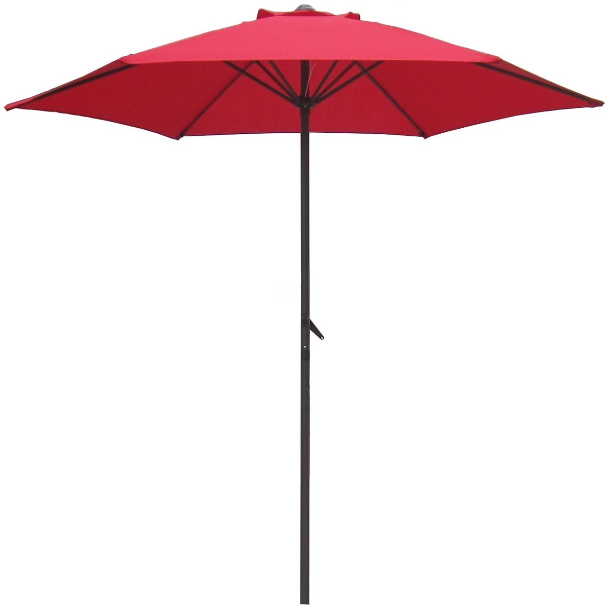 9' Market Bronze Frame Red Canopy Umbrella