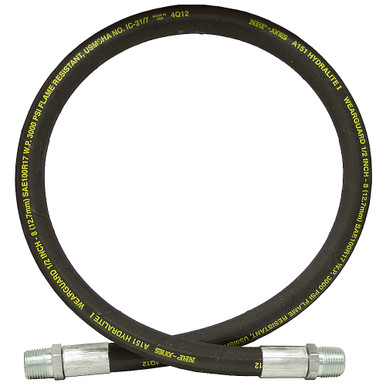1/2" x 240" 1/2 NPTM x 1/2 NPTM SAE 100R17 Hydraulic Hose Assembly 3000 PSI NRP Jones