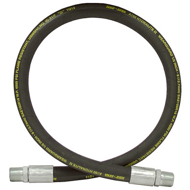 1/2" x 48" 1/2 NPTM x 1/2 NPTM SAE 100R16 Hydraulic Hose Assembly 4000 PSI NRP Jones