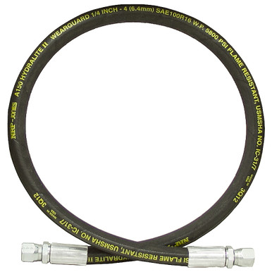1/4" x 48" JIC 6F Swivel x JIC 6F Swivel SAE 100R16 Hydraulic Hose Assembly 5800 PSI NRP Jones