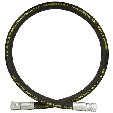 3/8" x 36" JIC 8F Swivel x JIC 8F Swivel SAE 100R16 Hydraulic Hose Assembly 5000 PSI NRP Jones