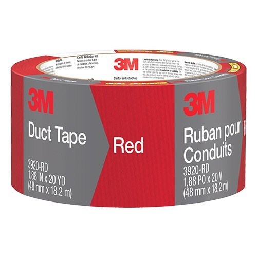 3M Multi-Use Duct Tape, Red, 2" x 20 yd.