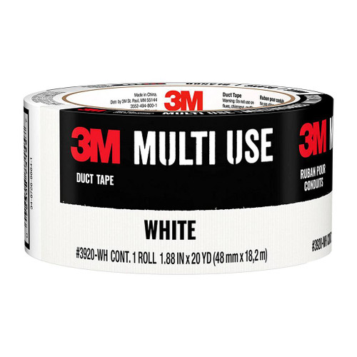 3M Multi-Use Duct Tape, White, 2" x 20 yd.