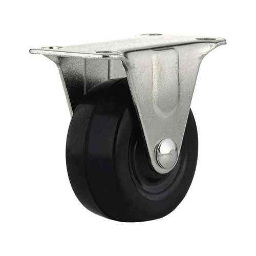 Richelieu Rubber Plate Caster, Fixed, 2"