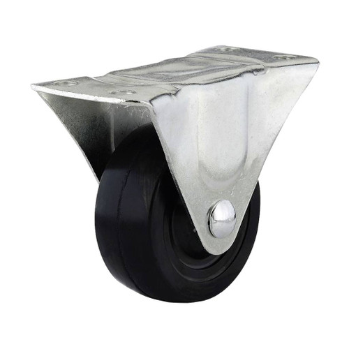 Richelieu Rubber Plate Caster, Fixed, 3"