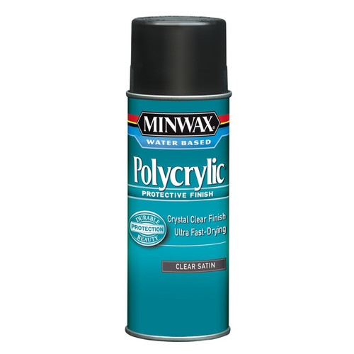 Minwax Polycrylic Water-based Finish, Satin, 11.5 oz. Spray