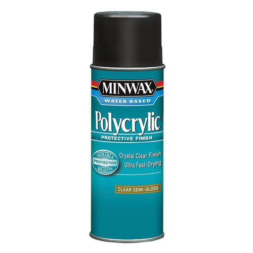 Minwax Polycrylic Water-based Finish, Semi-Gloss, 11.5 oz. Spray