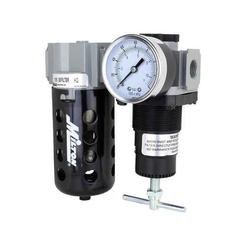 Milton Deluxe Polycarbonate Duo Filter/Regulator, 3/8"NPT