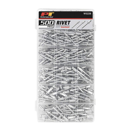 Performance Tool Rivet Assortment, 500-Piece