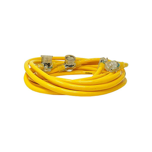 Woods Yellow Jacket Multi Outlet Lighted Power Cord, 25'