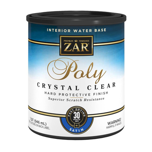 Zar Aqua-Zar Water-based Polyurethane, Satin, Qt.