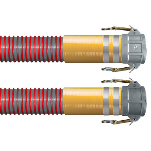 Kuriyama Tigervapor 4 in. Heavy Duty Vapor Recovery Hose Assemblies w/ Part C Female Coupler x CV Ends