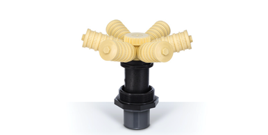 Hydronix AQT-HL-7160, Aquatrol Hub Distributor, 6 Threaded Laterals, 2" Straight Connect, Solvent , 16" Tanks