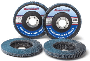 4 x 5/8 Z80-Grit Utility Flap Discs, Type 29/Angle Fiberglass (10/Pkg.)