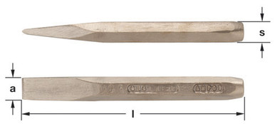 Chisel, Hand 3/4", 14-1/2" OAL - Non-Sparking, Non-Magnetic C-22