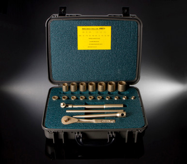 Socket, Set 1/2"Drive 21 Pc SAE - Non-Sparking, Non-Magnetic W-260