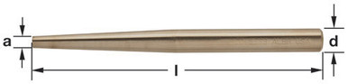 Punch 9/16" Tip 6" OAL - Non-Sparking, Non-Magnetic P-8514