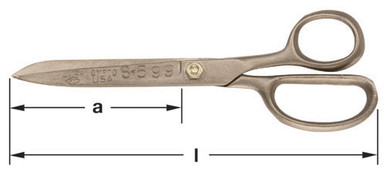 Shears Cutting 3" Cut Length - Non-Sparking, Non-Magnetic S-59