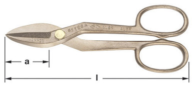 Snips Tin 4-1/2" Cut Length - Non-Sparking, Non-Magnetic S-1144A