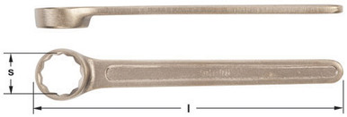 Wrench, Box End 1/2" - Non-Sparking, Non-Magnetic 4600