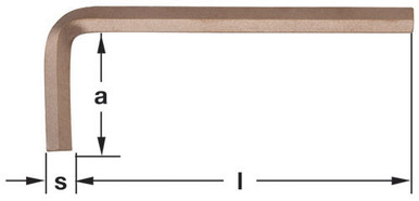 Wrench, Hex Key 17mm - Non-Sparking, Non-Magnetic WH-17MM