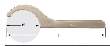 Wrench, Spanner Fixed 135-145mm - Non-Sparking, Non-Magnetic WFS-135-145