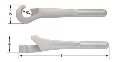 Wrench, Valve Wheel 1-3/4", 18-1/4" OAL,- Non-Sparking, Non-Magnetic WV-200