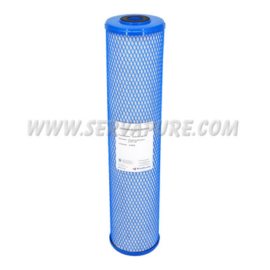 Aries Filter Works CB-20-6301-BB-CH, 1 Micron Chloramine Reduction Carbon Block Filter, 4.5'' x 20''