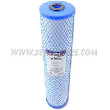 Aries Filter Works CB-20-6310-BB-TO, 10 Micron Coconut Shell Carbon Block Filter, 4.5'' x 20''