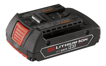 Bosch BAT610G 18-Volt 1.5Ah Li-Ion Slim Pack Battery with Fuel Gauge