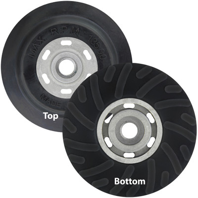 4.5" Rubber Backing Pad w/ Nut for Resin Fiber Discs | LVA RFBP92604-R