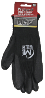 XXL Black Pu Coating / Black Nylon Proferred Industrial Gloves (Pkg/6)