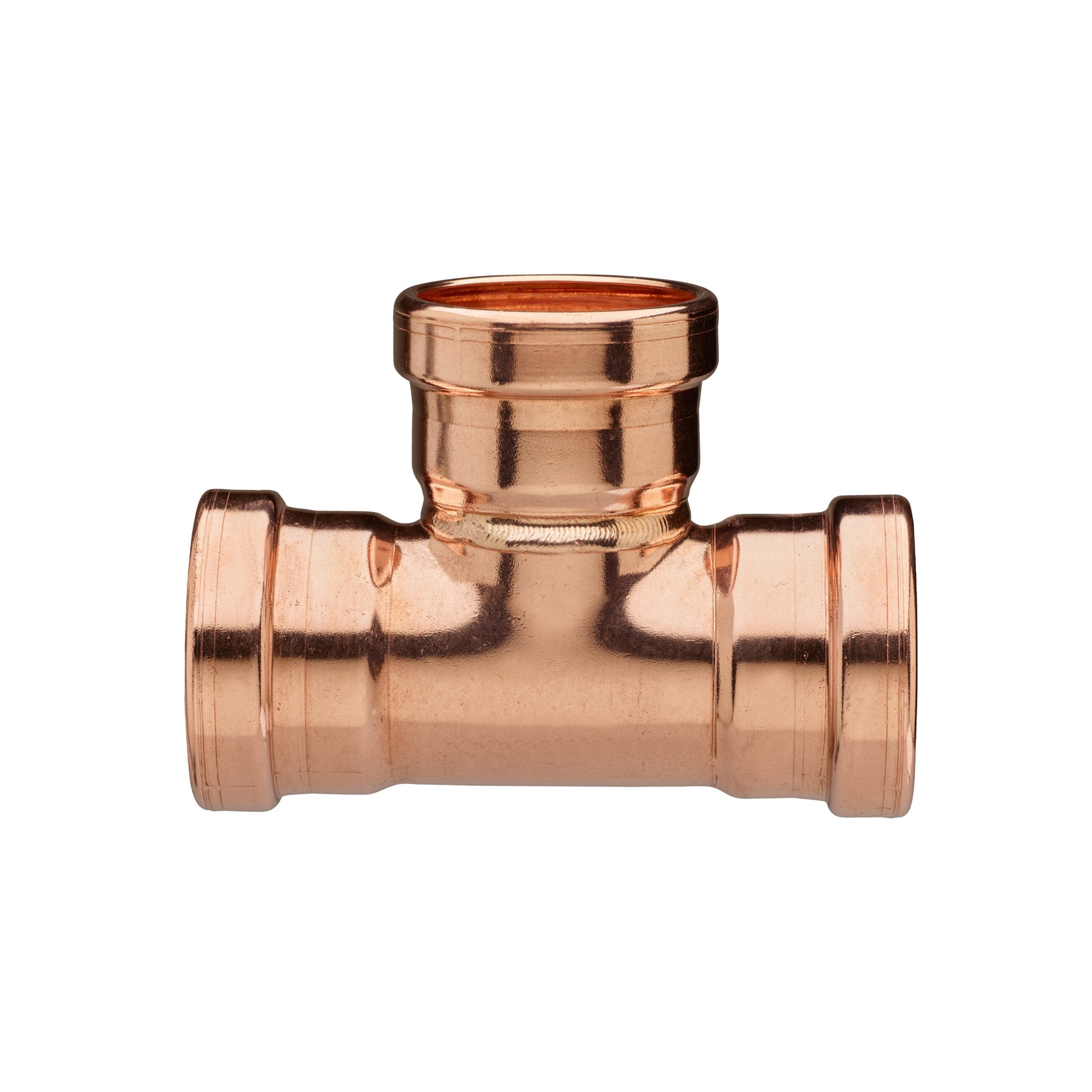 Bonomi 5V320012 - 2-1/2 Inch x 2-1/2 Inch x 2-1/2 Inch Copper Press Tee