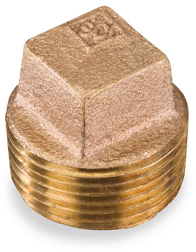 Smith Cooper Bronze 2 1/2 in. Square Head Solid Plug Fitting - Threaded