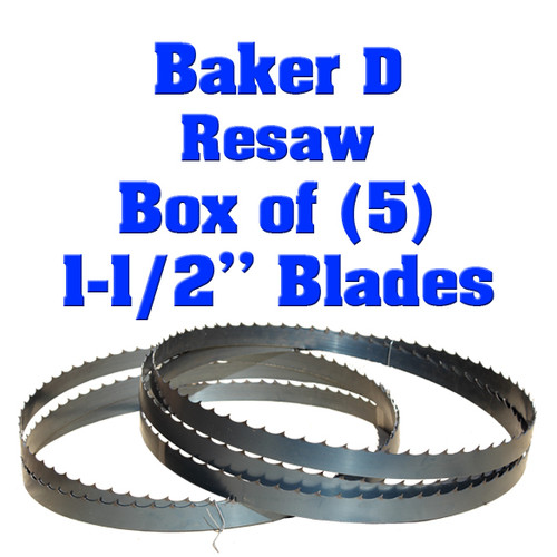 1-1/2" Blades for Baker D Resaw Box of 5